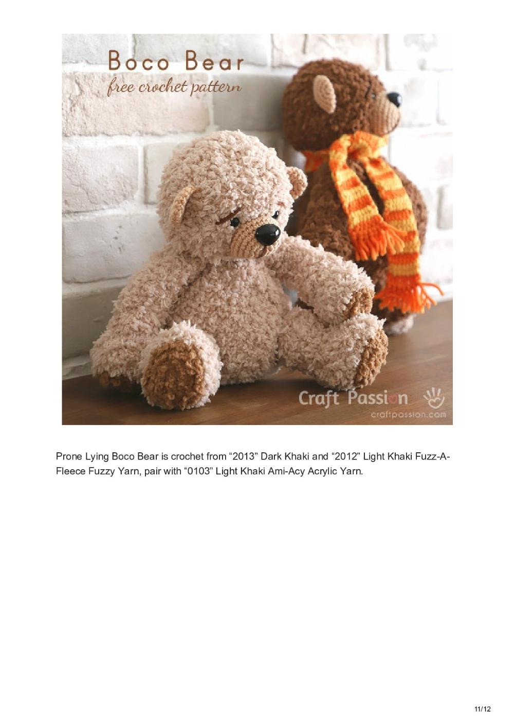 Page 2: Boco Bear Amigurumi Crochet Pattern