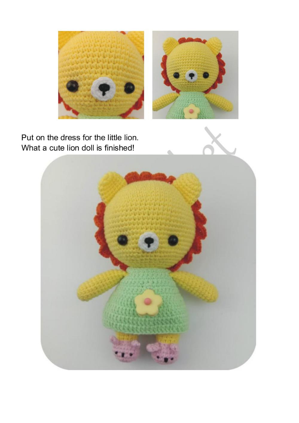 Pajama Party - Lion Crochet Pattern