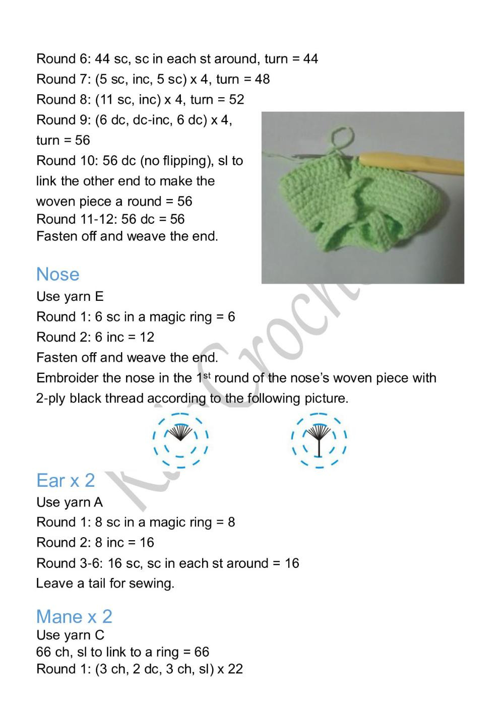 Pajama Party - Lion Crochet Pattern