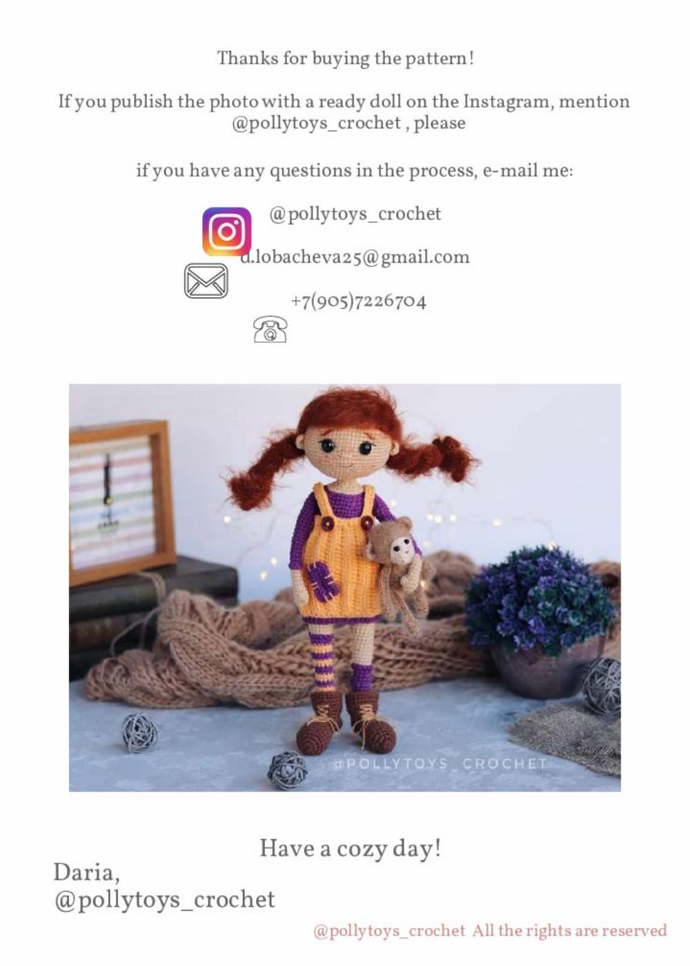 PATTERN CROCHET DOLL PIPPI