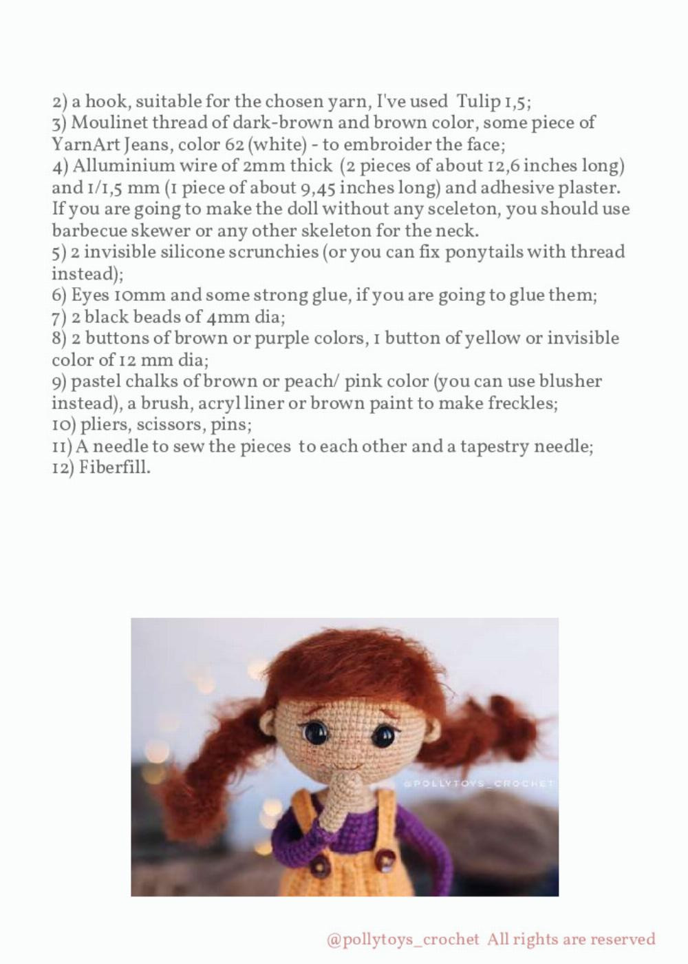 PATTERN CROCHET DOLL PIPPI