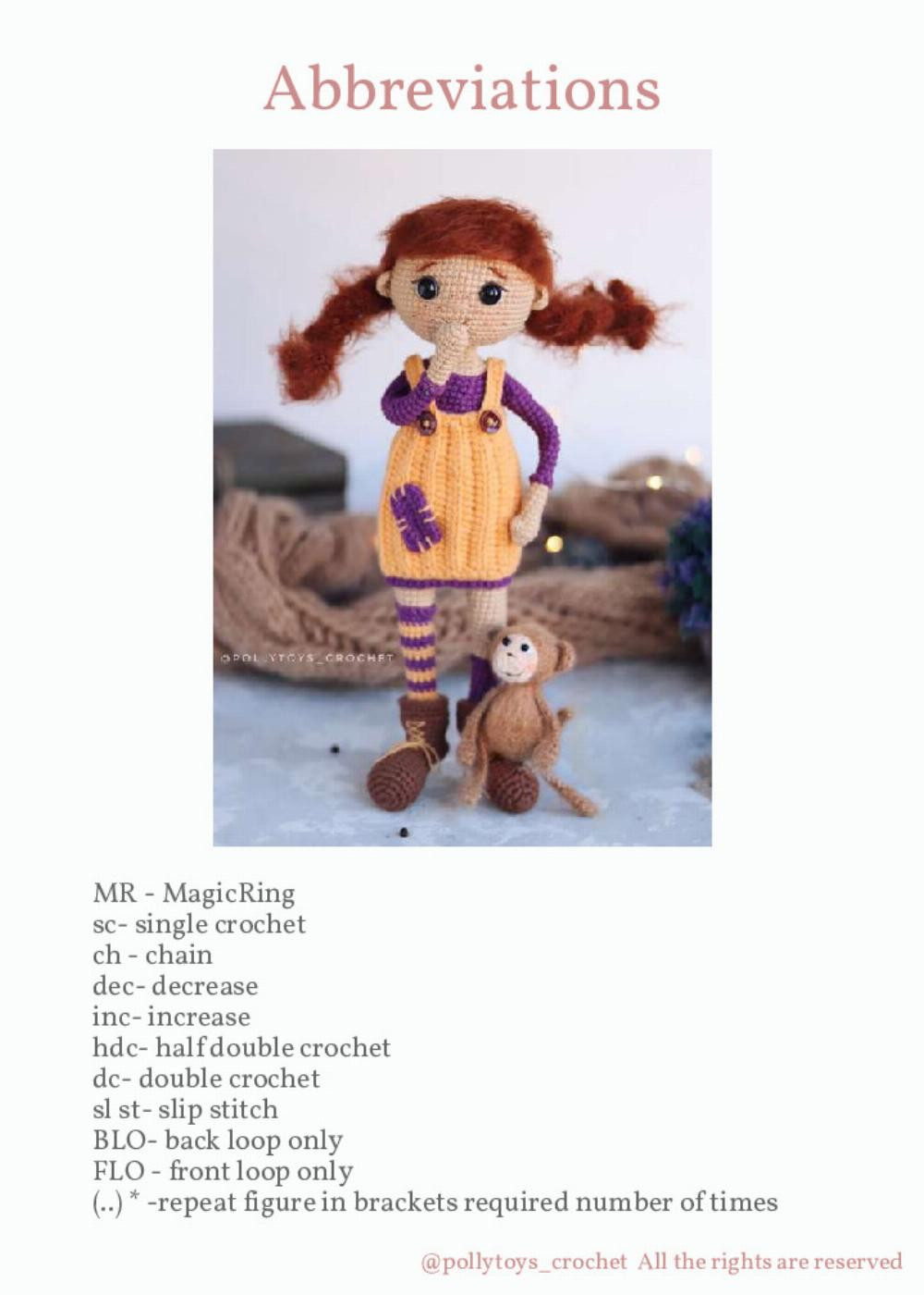 PATTERN CROCHET DOLL PIPPI