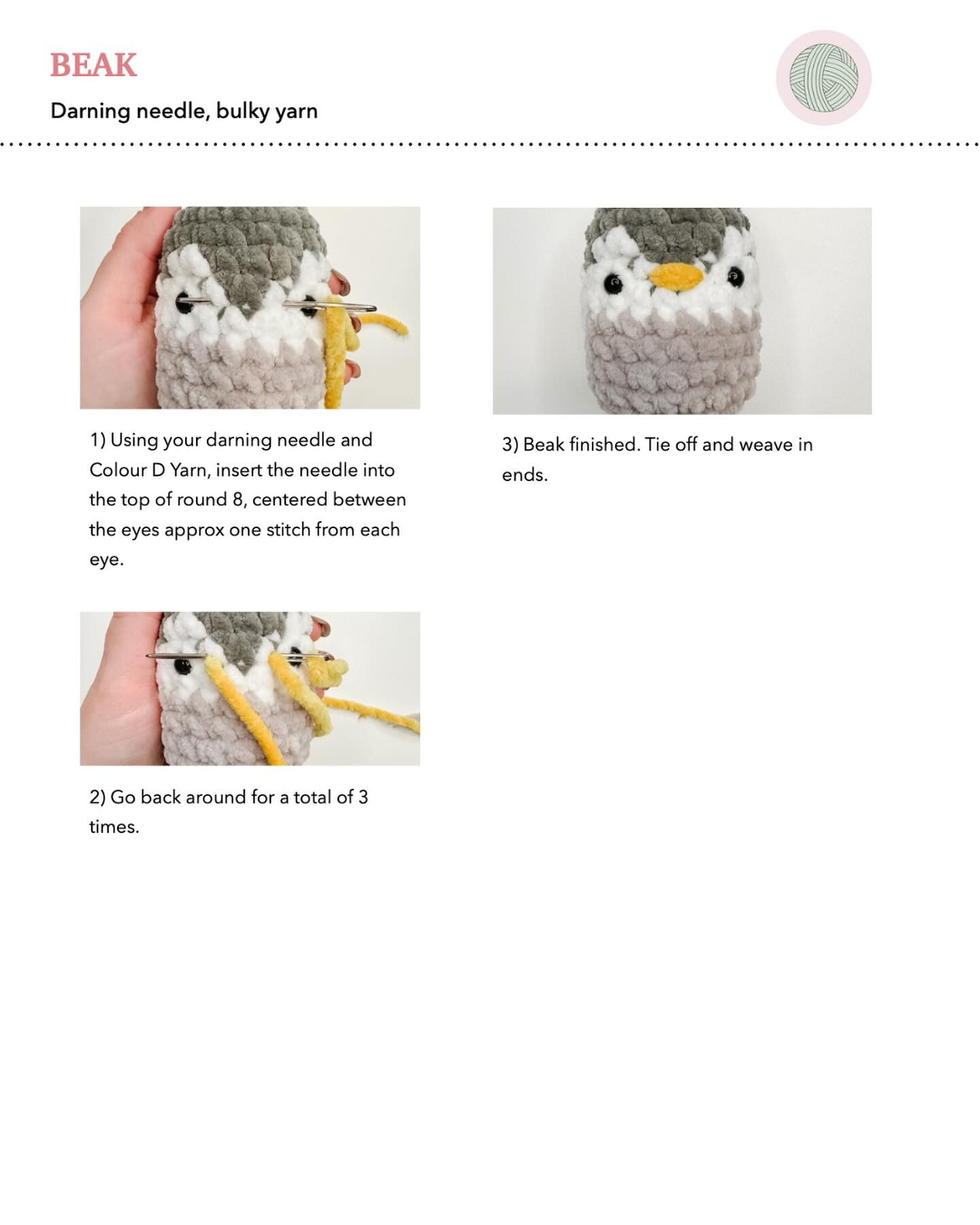 penguin ornament amigurumi pattern