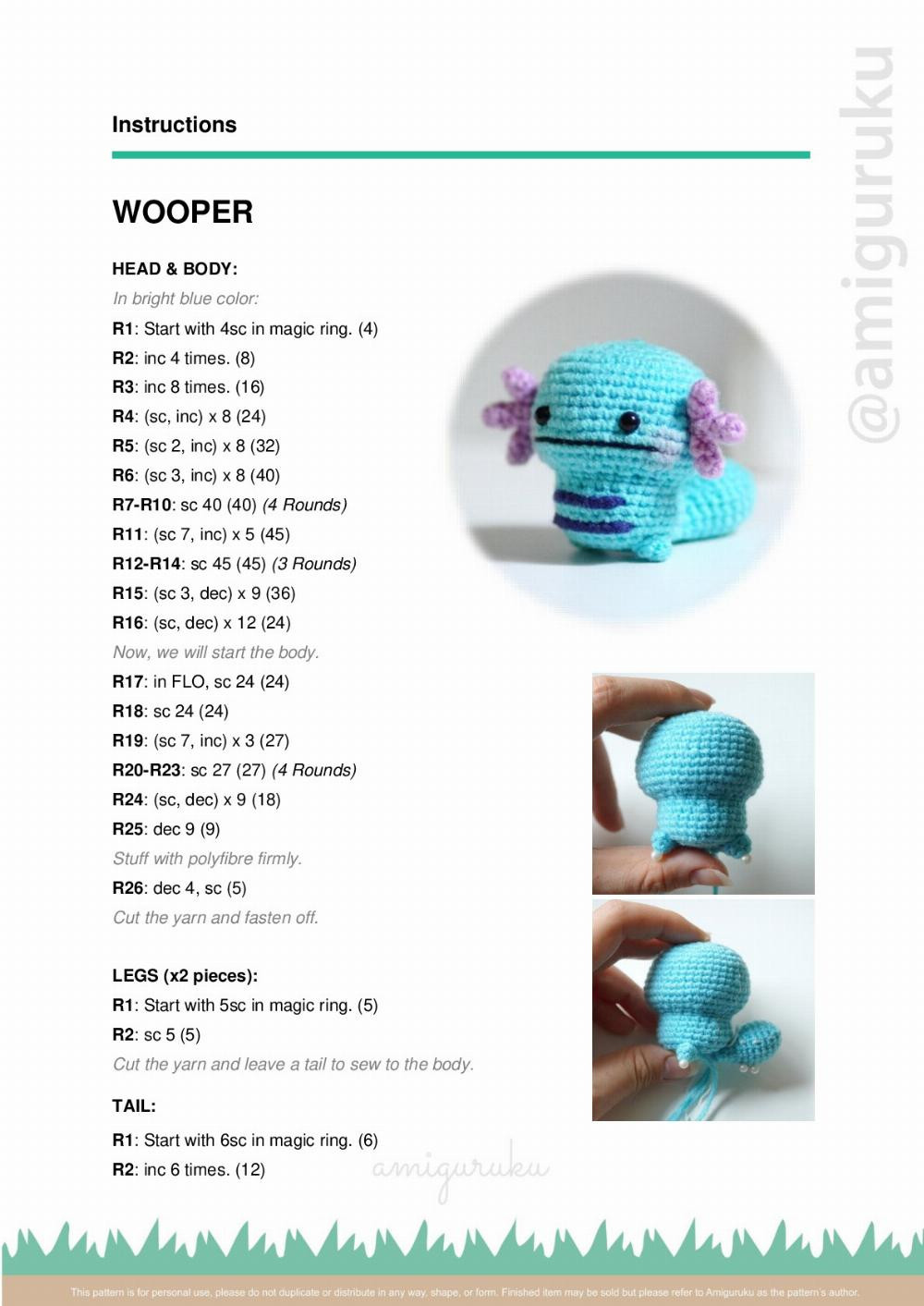 Pokemon 4 in 1 Wooper • Oddish • Psyduck • Clefairy