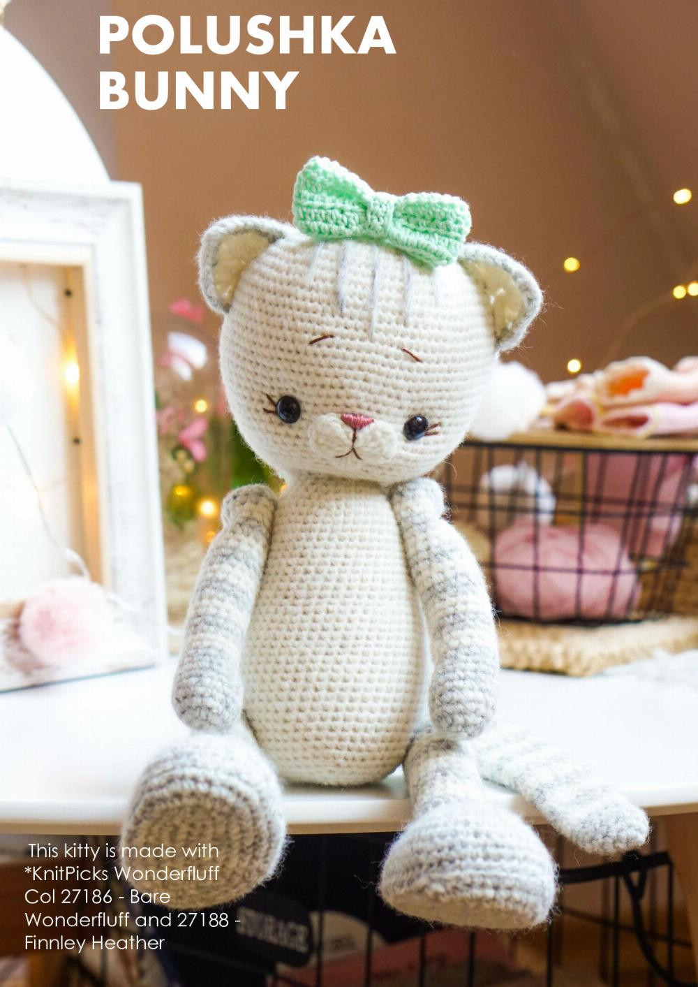 POLUSHKA BUNNY Kitty + Outfit “Marshmallow” Maria Ermolova