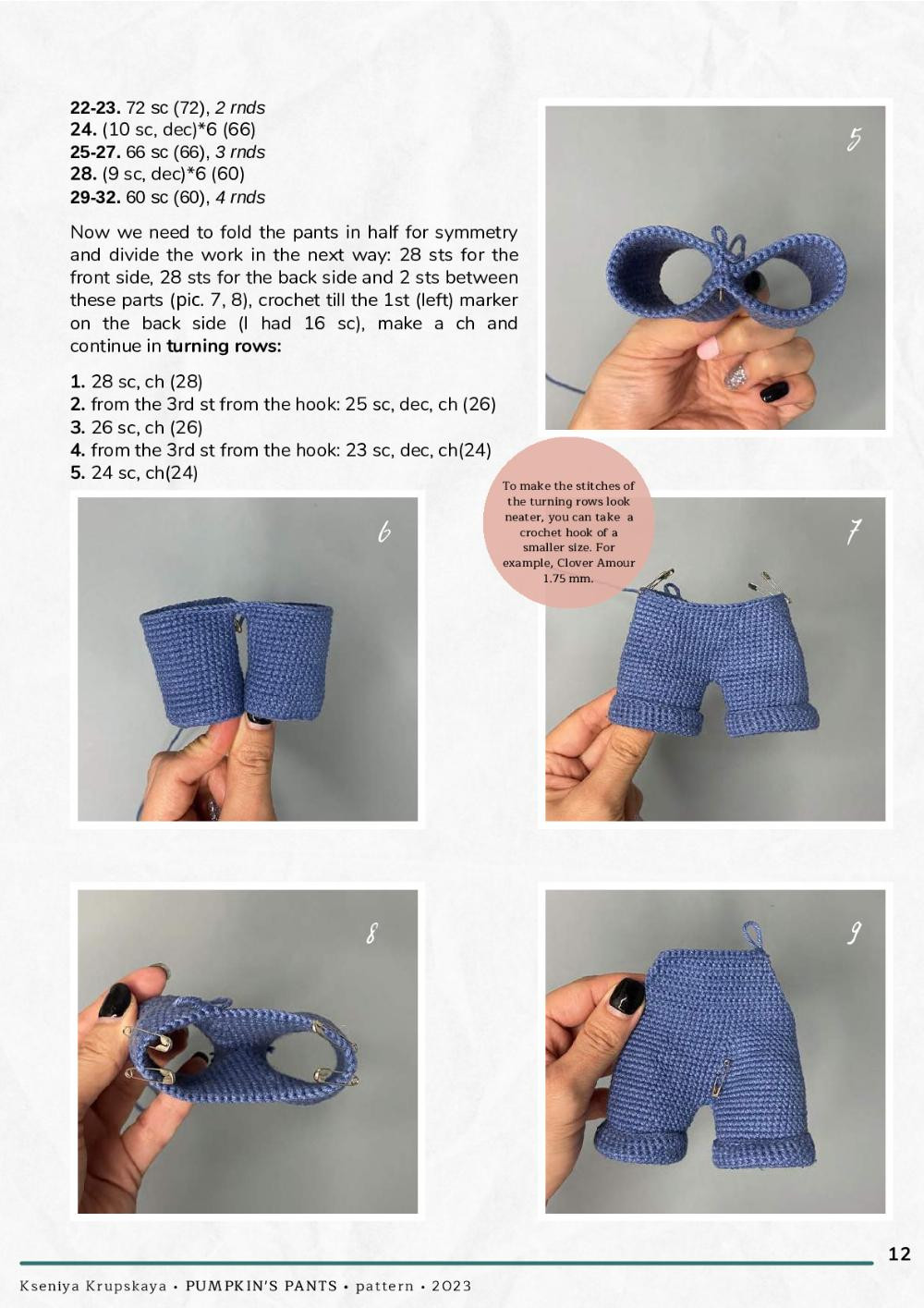 pumpkin's pants crochet pattern