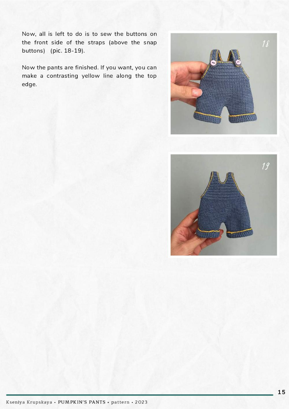 pumpkin's pants crochet pattern