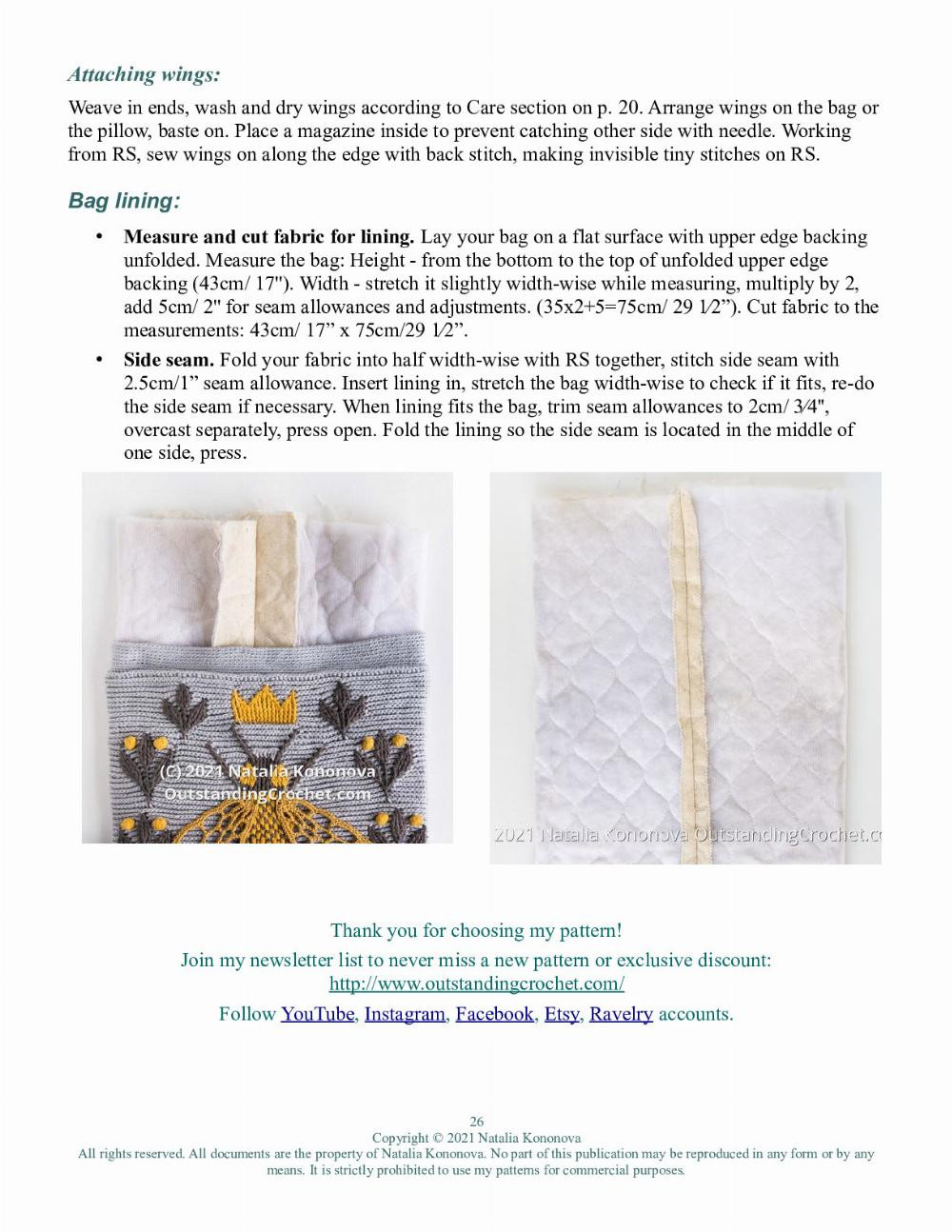 Queen Bee Bag and Pillow Crochet Pattern