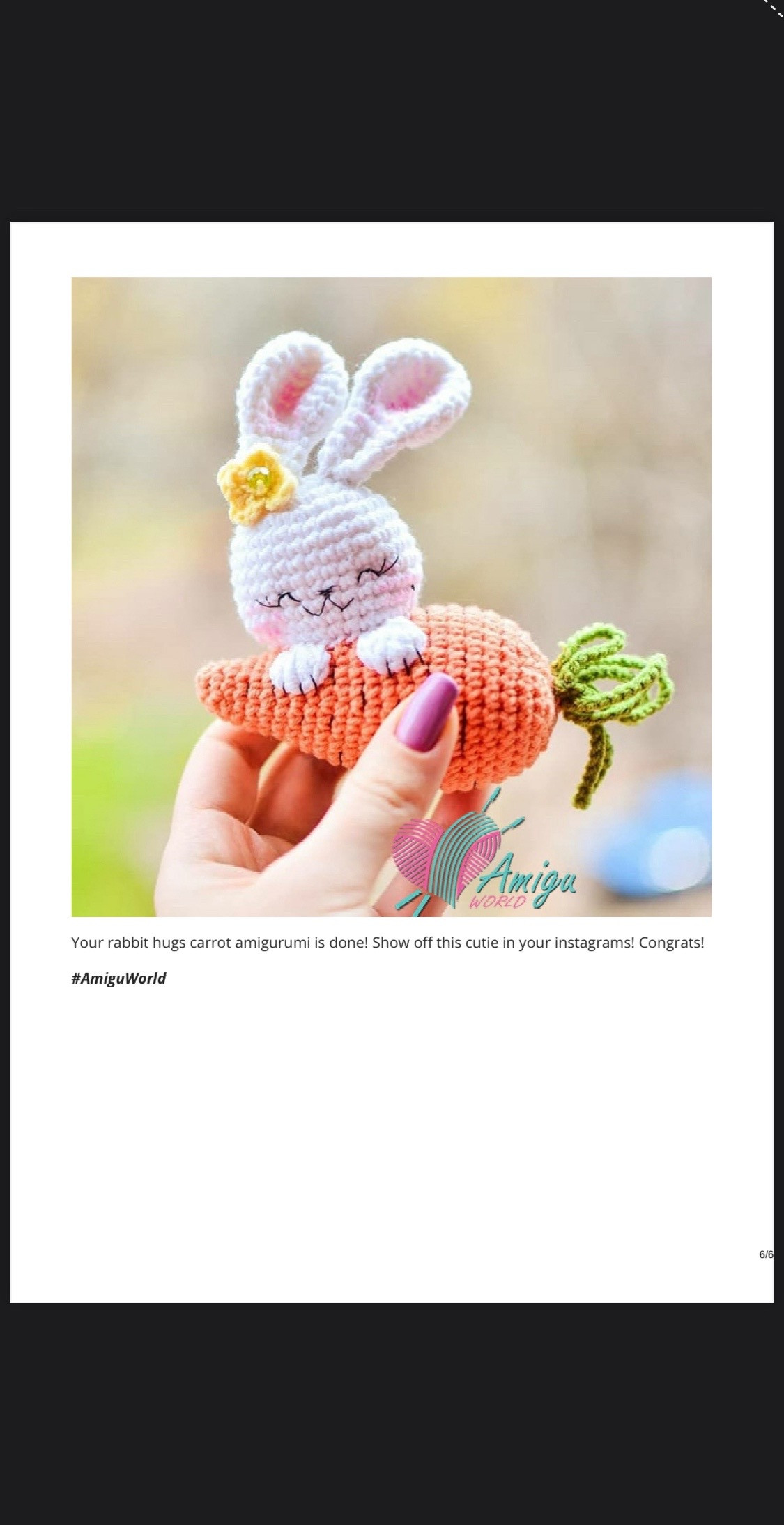 rabbit hugs carot amigurumi crochet