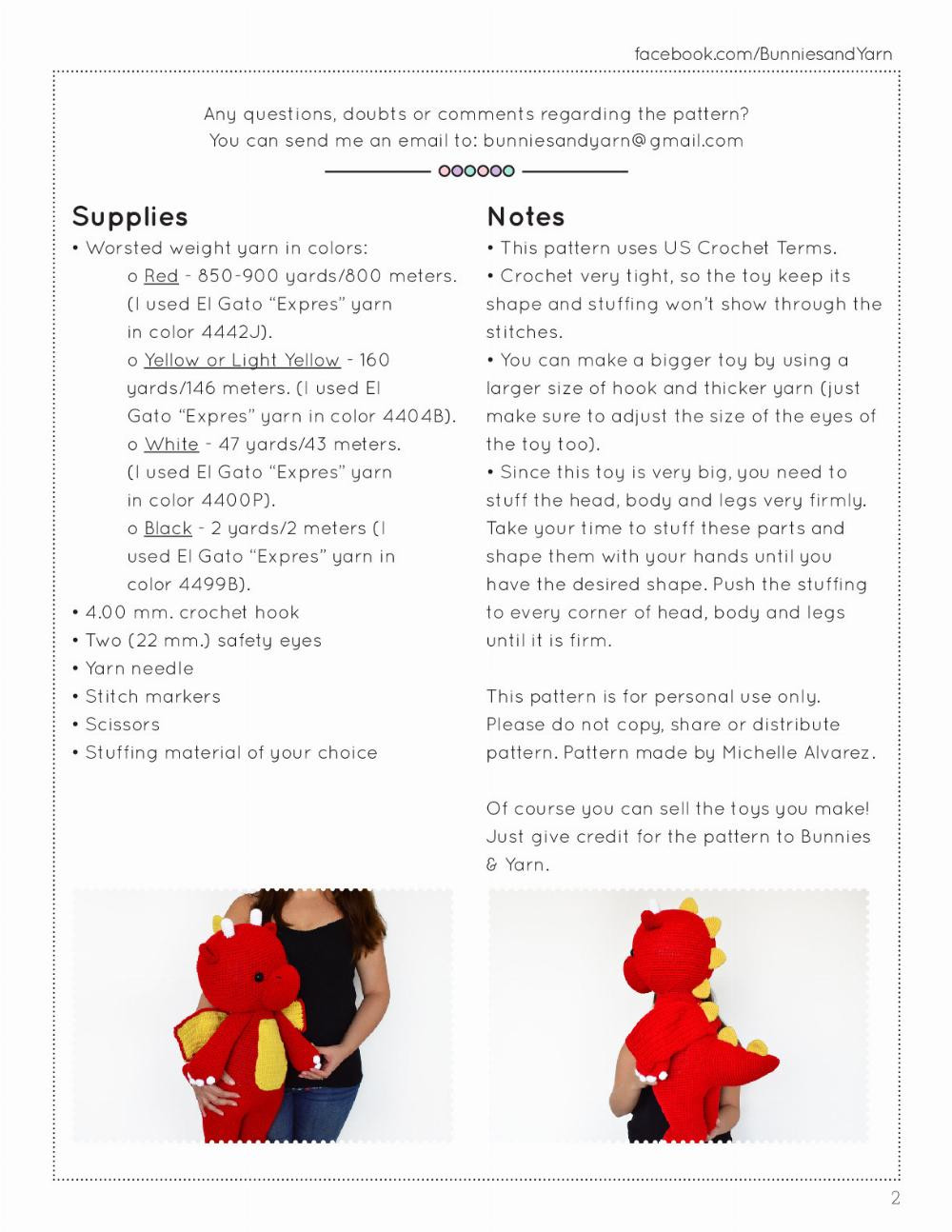 red Dragon Crochet Pattern