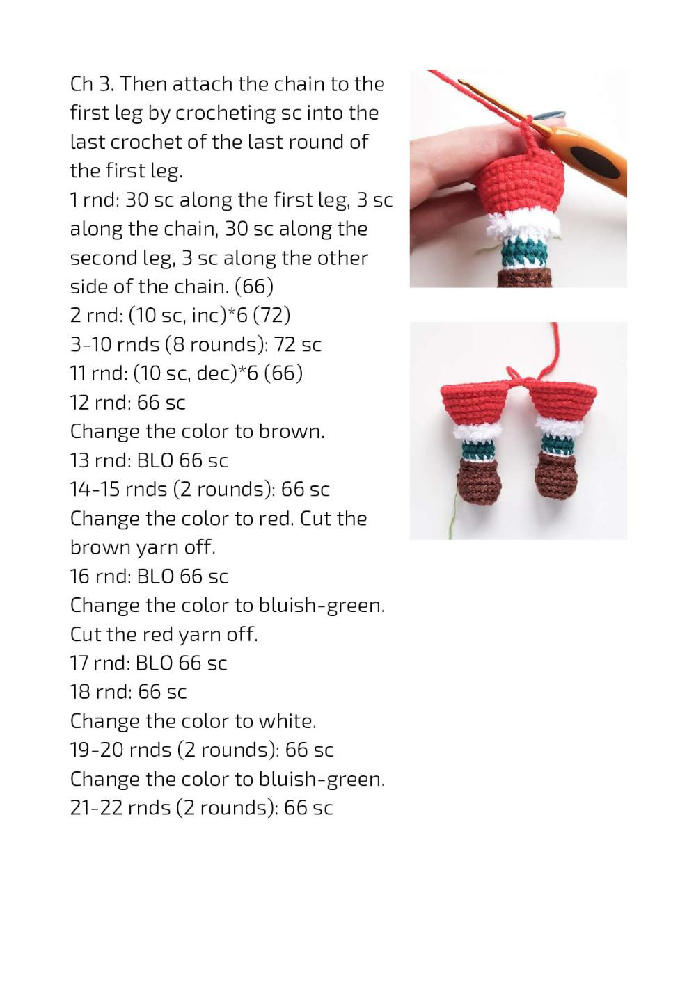 SANTA CROCHET PATTERN, Santa Claus and reindeer crochet pattern