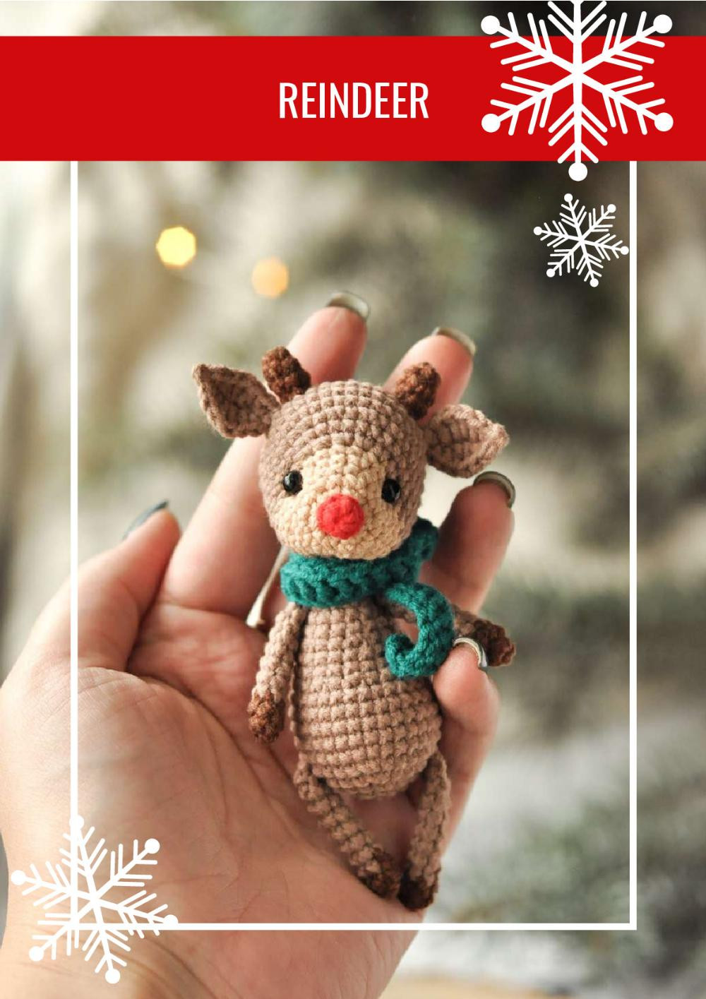 SANTA CROCHET PATTERN, Santa Claus and reindeer crochet pattern