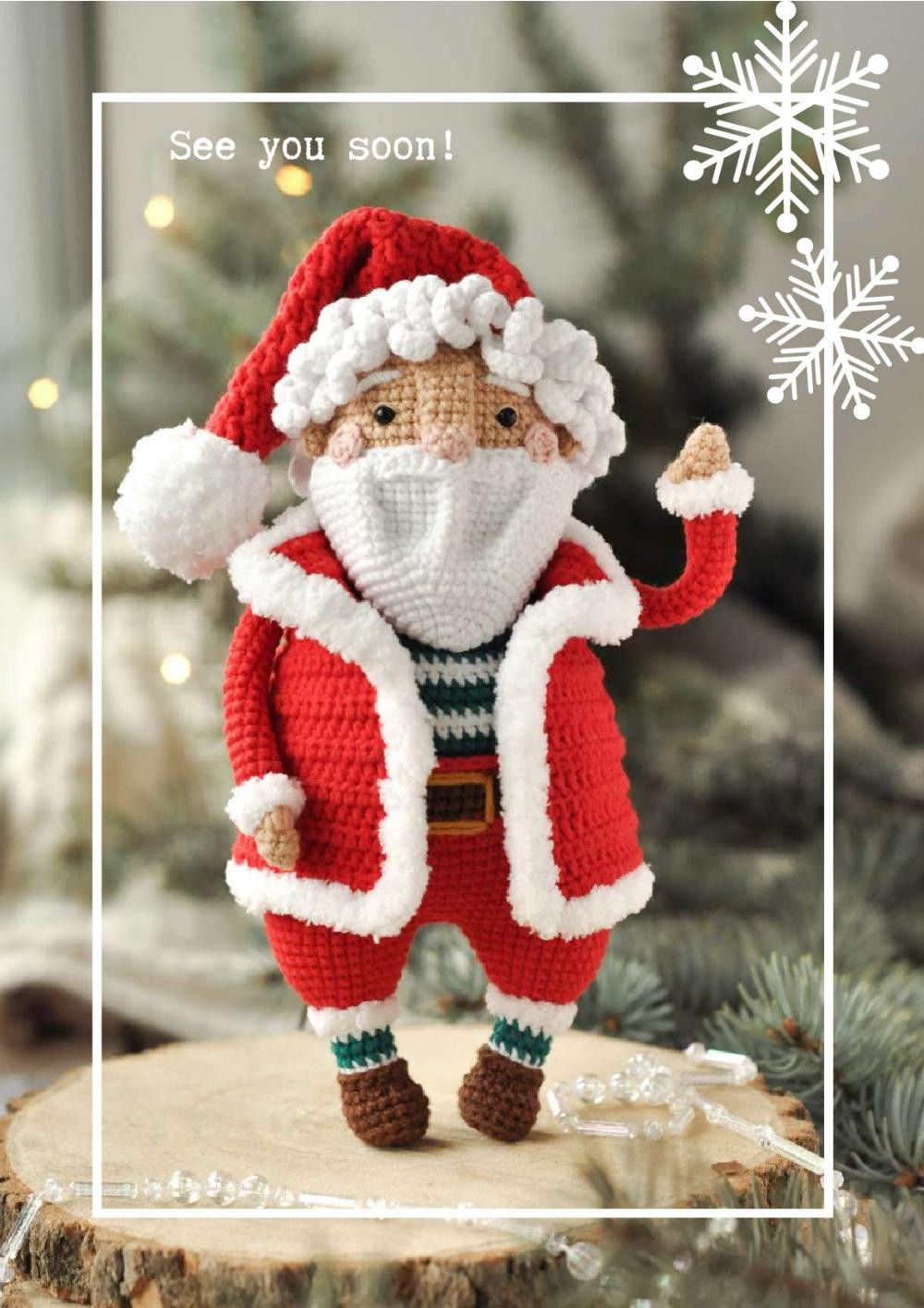 SANTA CROCHET PATTERN, Santa Claus and reindeer crochet pattern