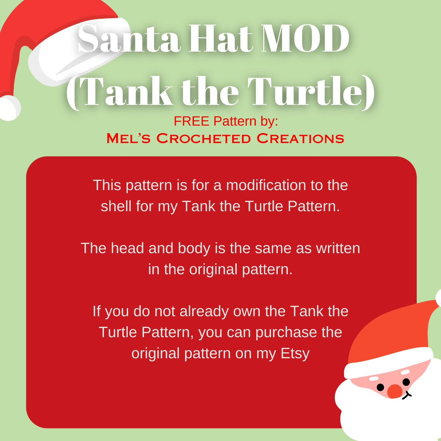 SANTA HAT MOD for Tank the Turtle.