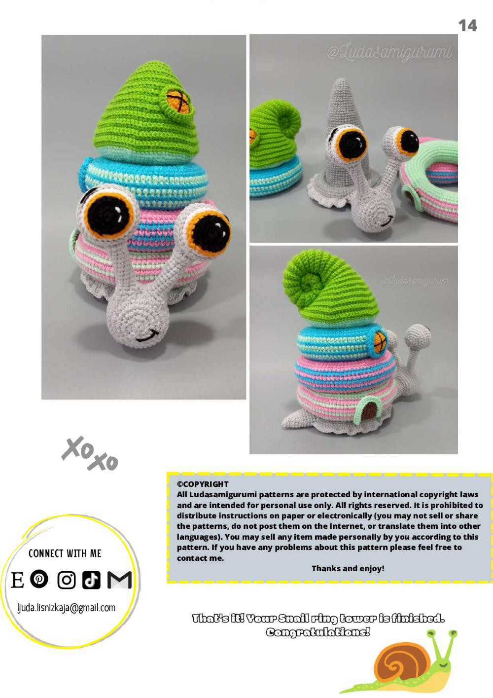 snail staching toy