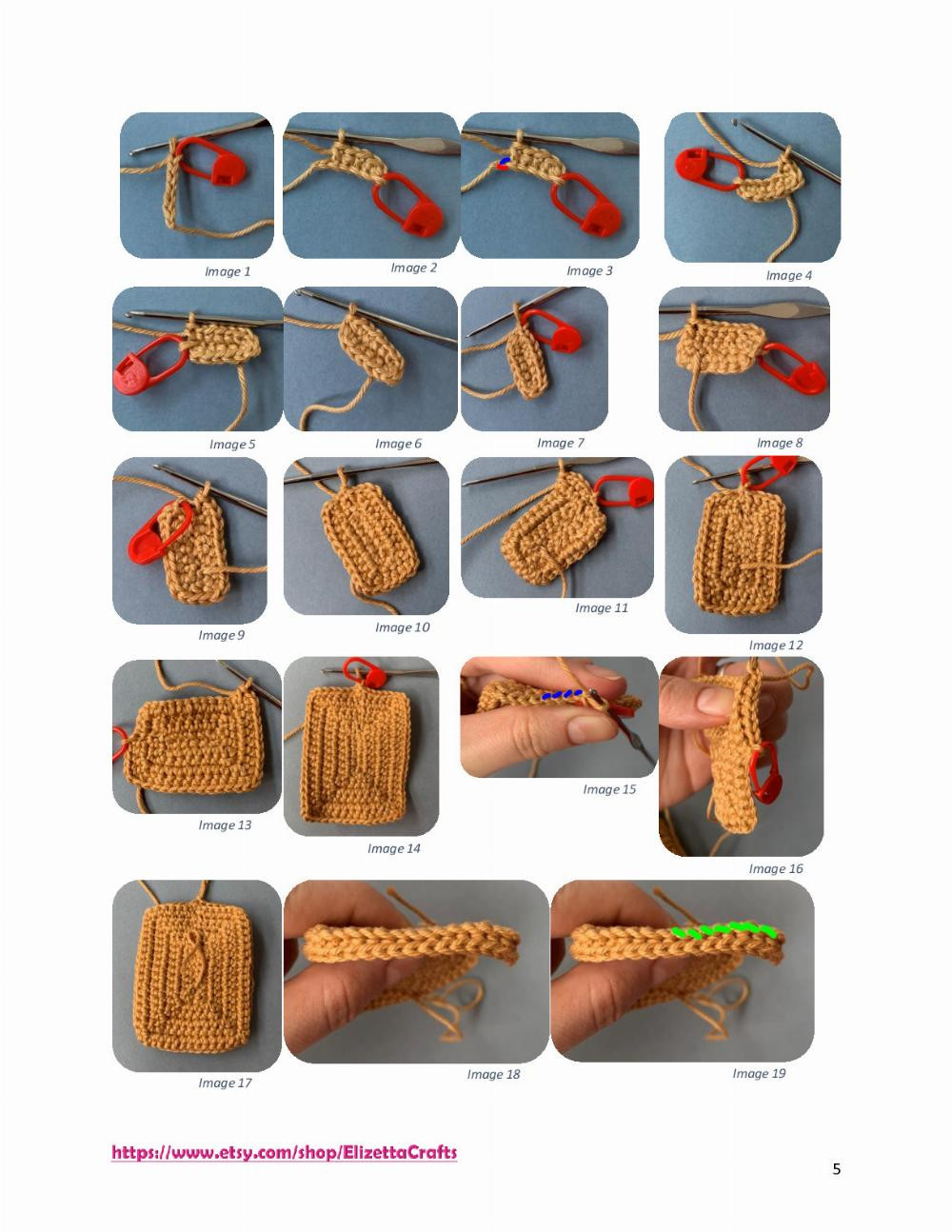 Square-faced doll crochet pattern with cape and wrench