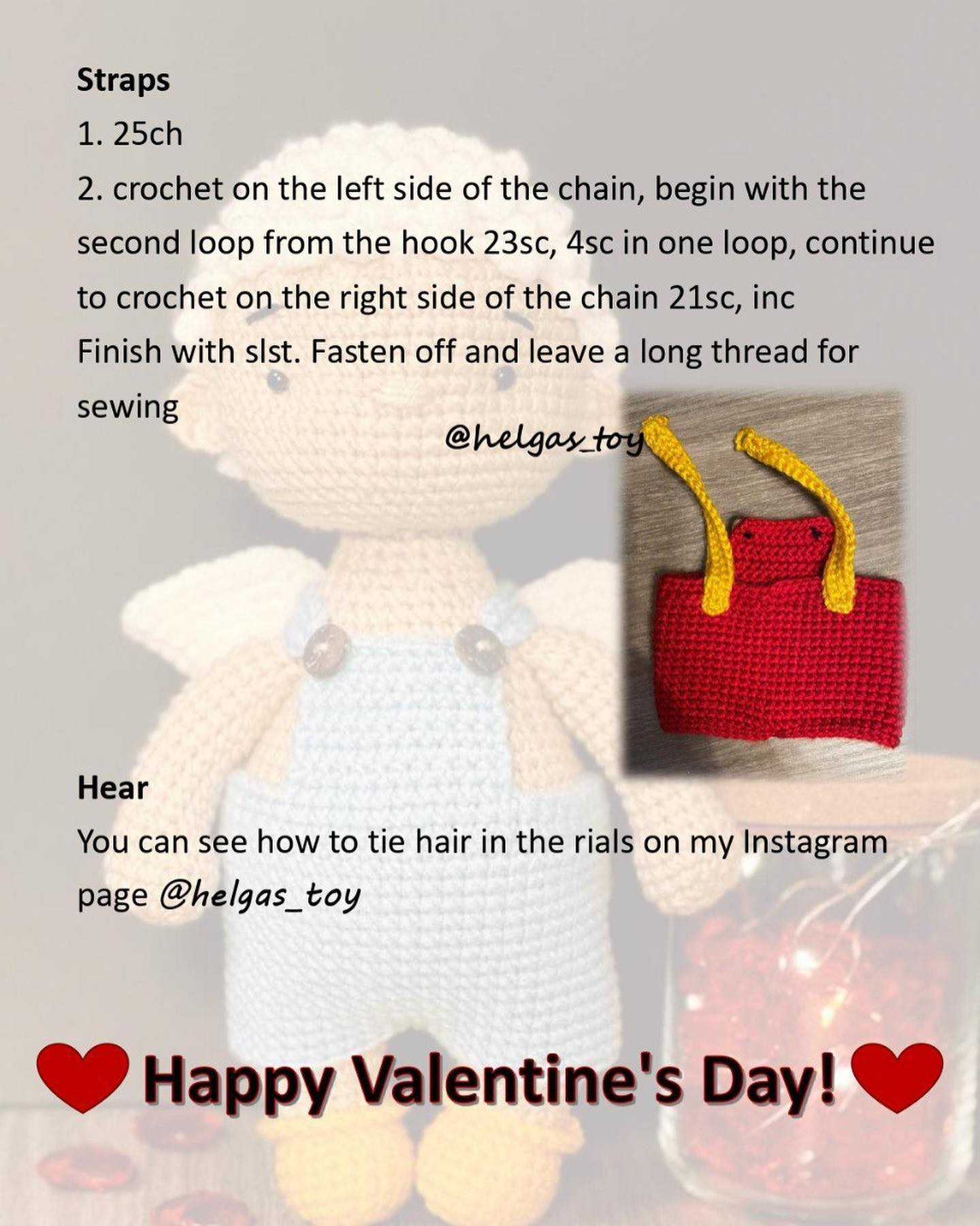 st. valentine free crochet pattern, Cupid crochet pattern