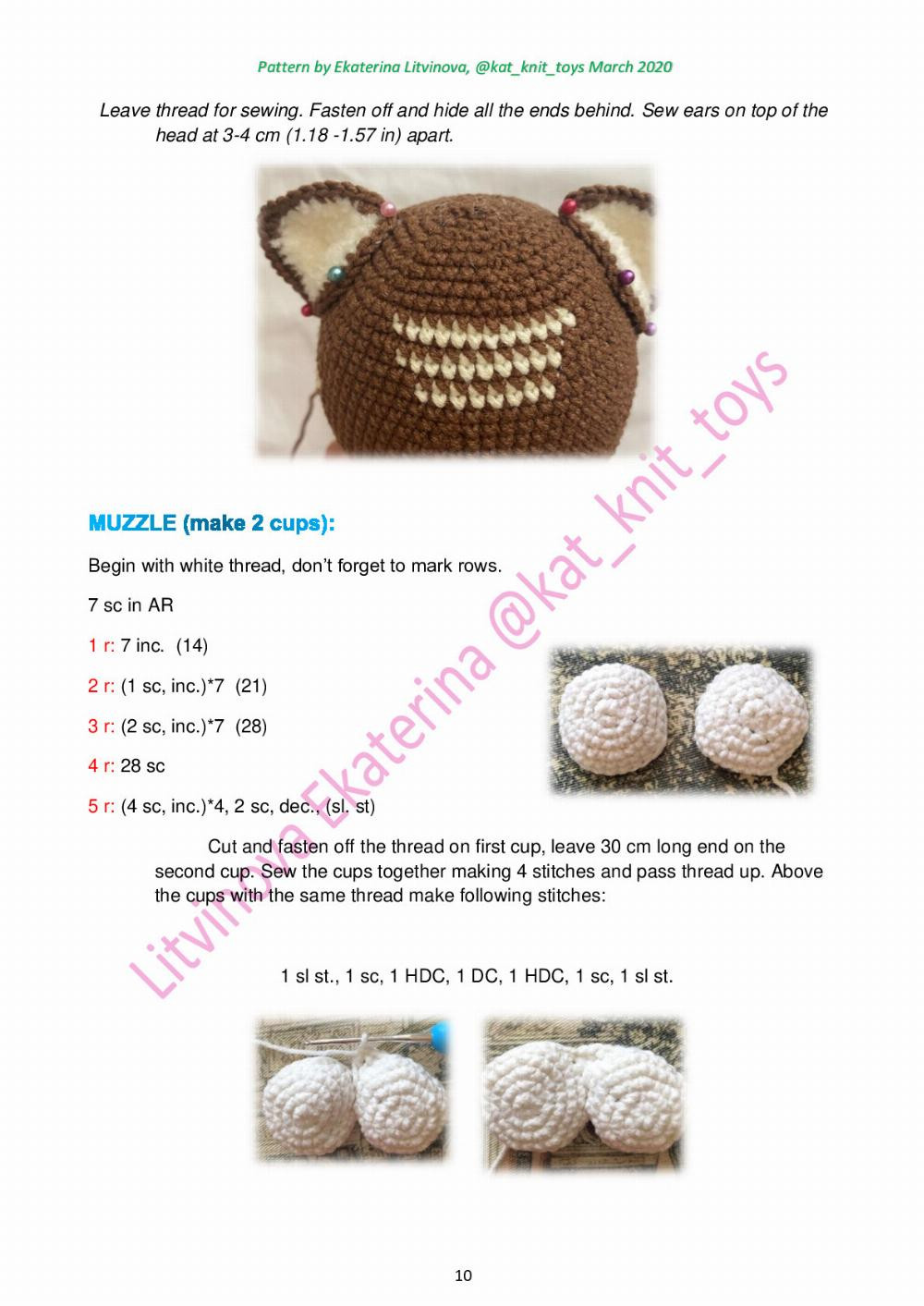 striped cat crochet pattern