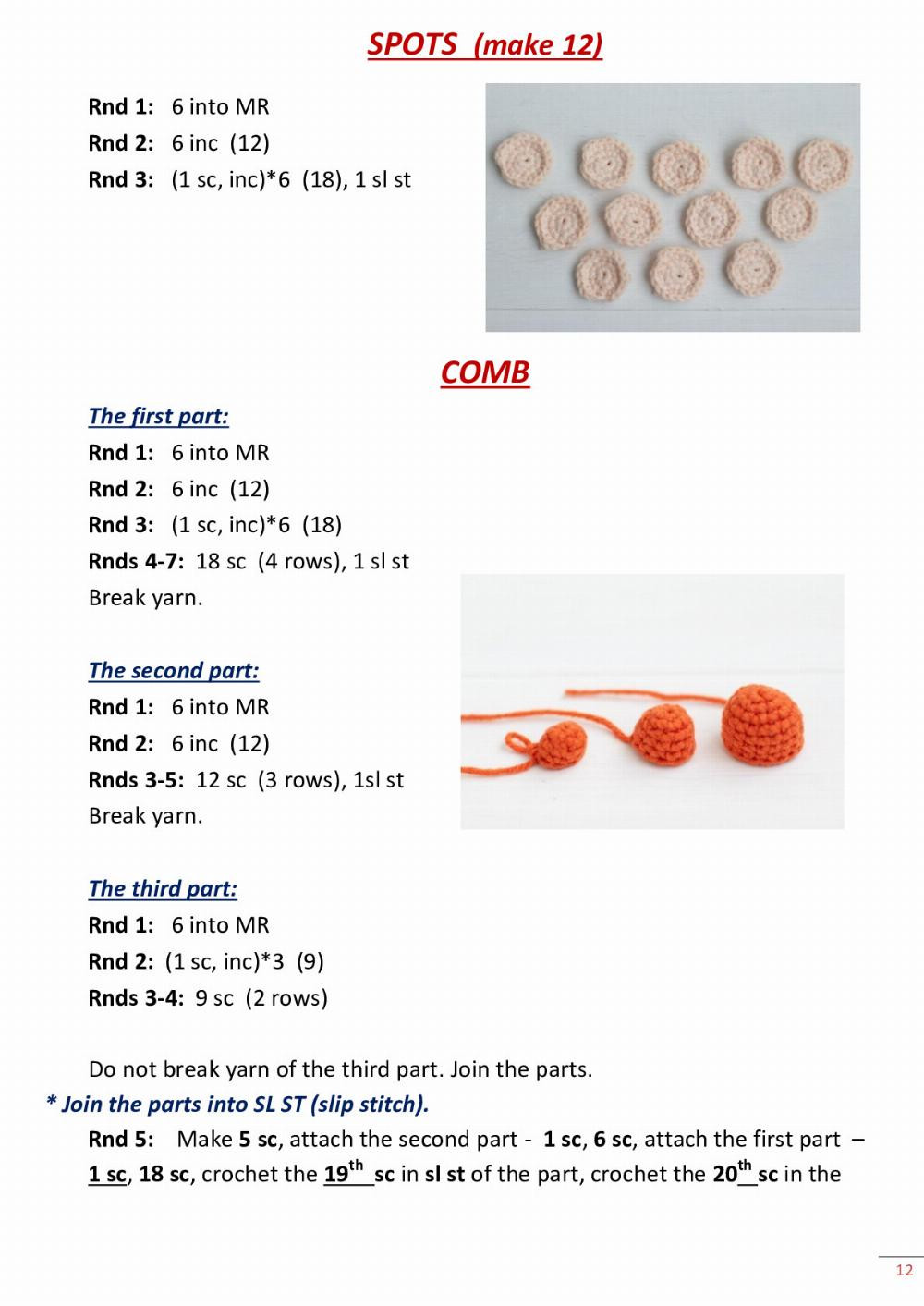 The chicken Crochet pattern