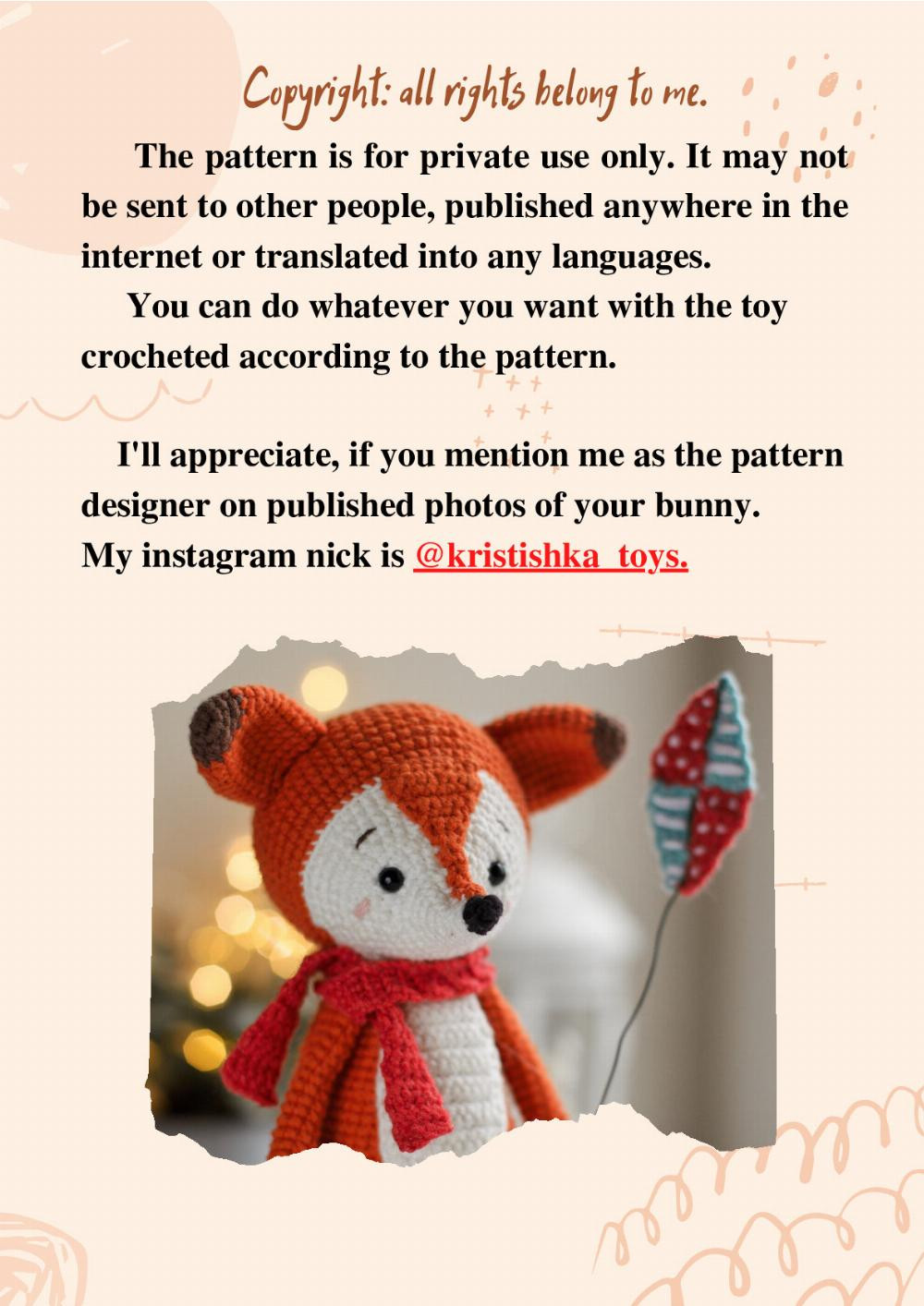 the fox crochet pattern