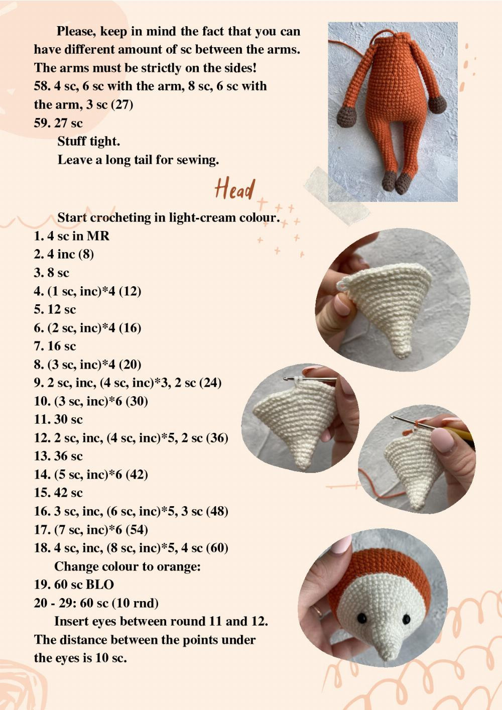 the fox crochet pattern