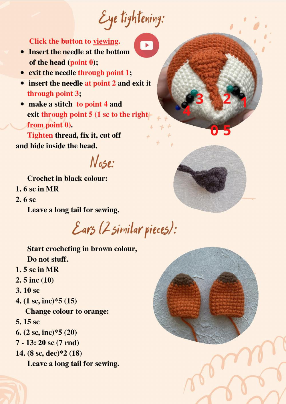 the fox crochet pattern