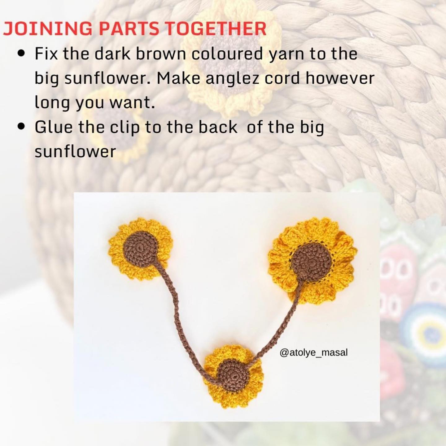 the sunflower hair accessories pattern 🥰