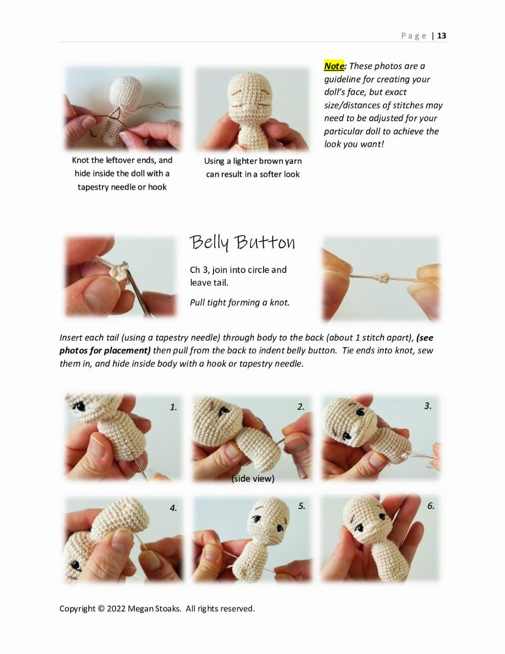 three Sweet Handfuls Mini Baby Doll Crochet Pattern