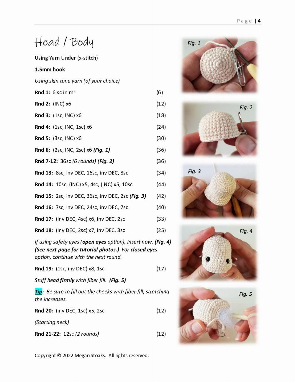 three Sweet Handfuls Mini Baby Doll Crochet Pattern