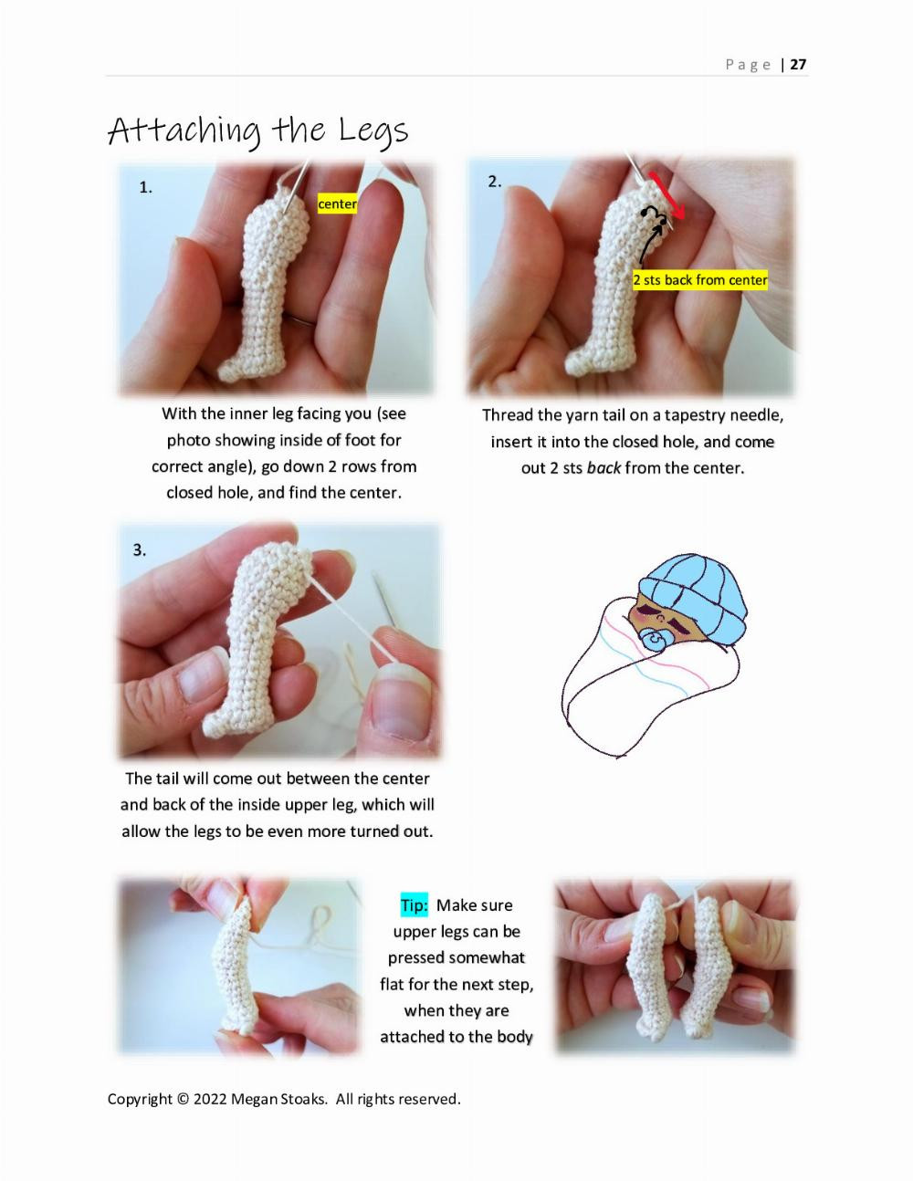 three Sweet Handfuls Mini Baby Doll Crochet Pattern