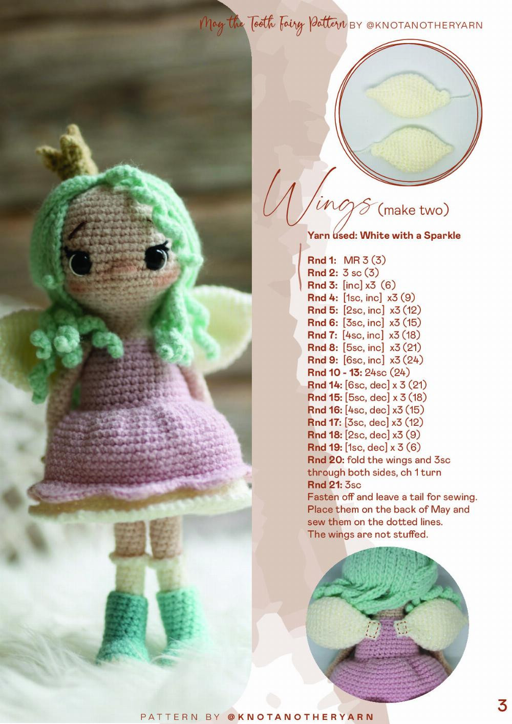 tooth fairy crochet pattern