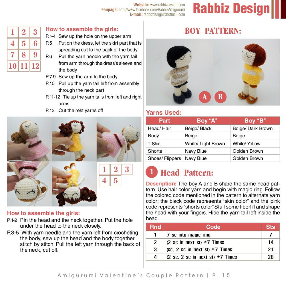 valentine's couple crochet pattern