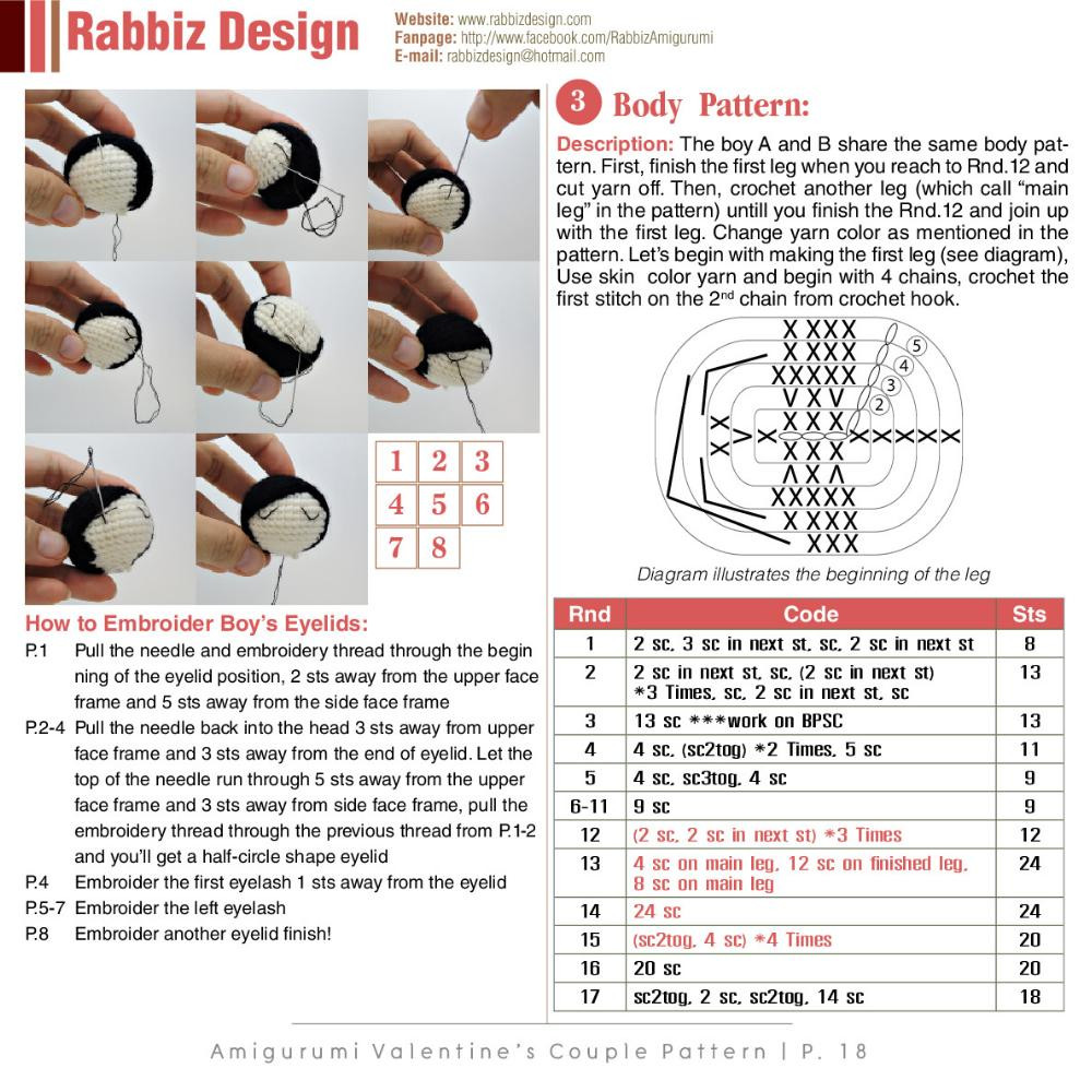 valentine's couple crochet pattern