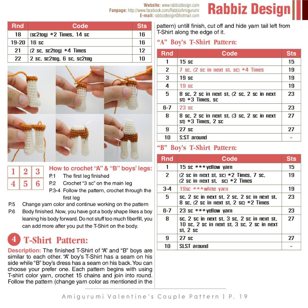 valentine's couple crochet pattern