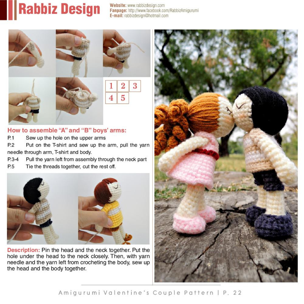 valentine's couple crochet pattern