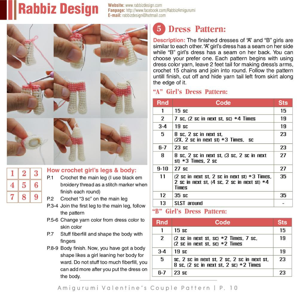 valentine's couple crochet pattern