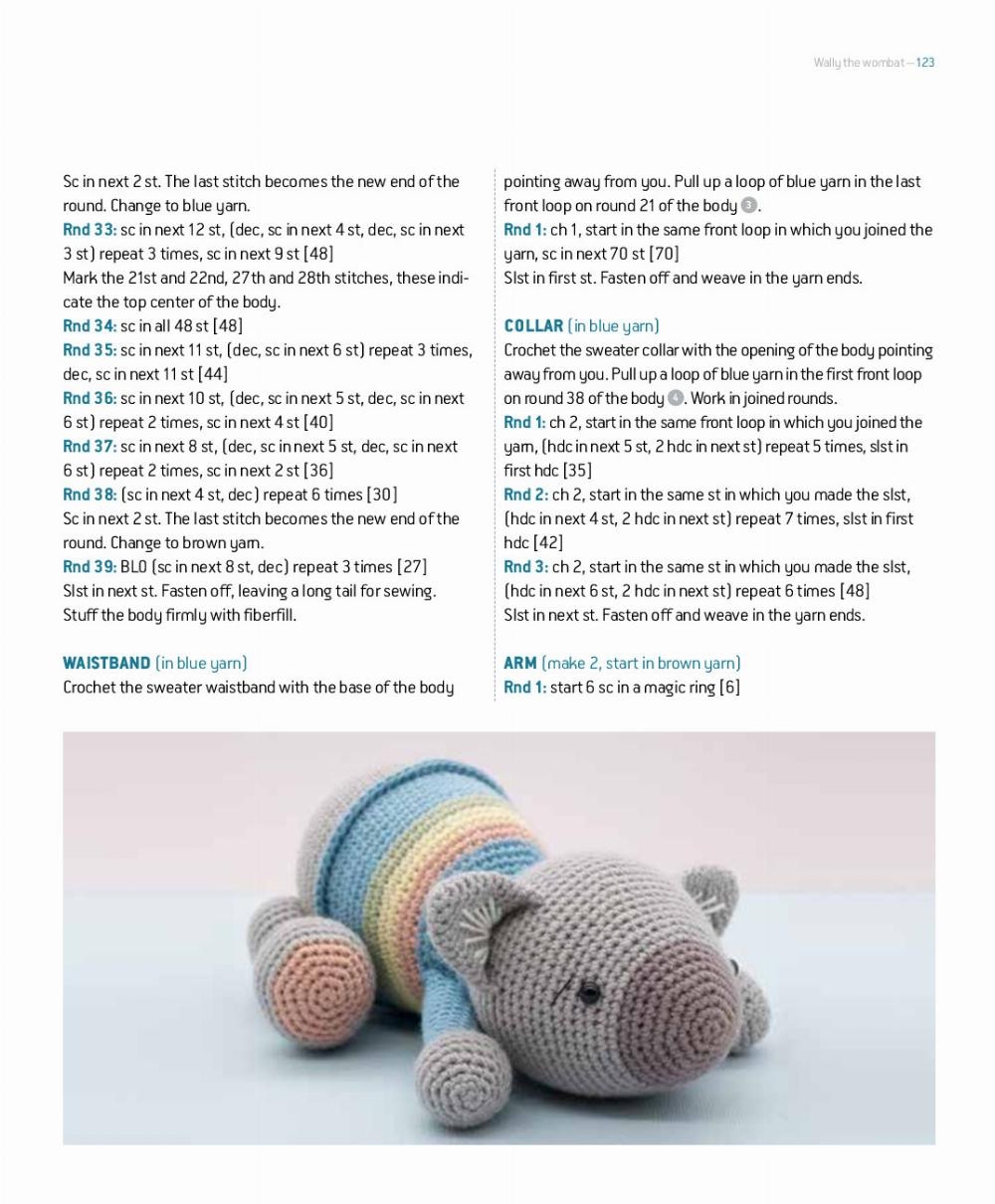 Wally the wombat crochet pattern