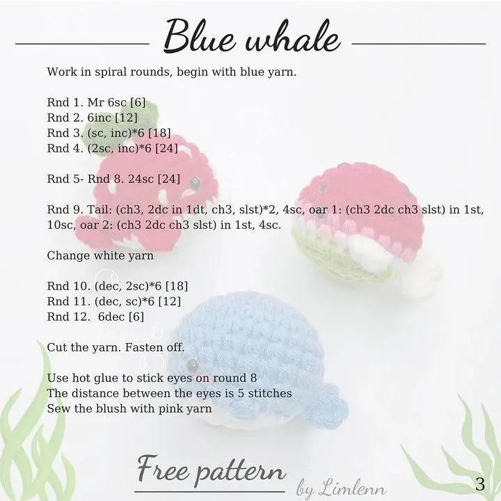 whale free pattern