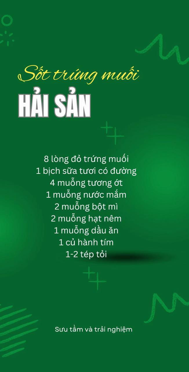 4 công thức sốt trứng muối, bánh lava, kim sa, hải sản, thịt nướng,