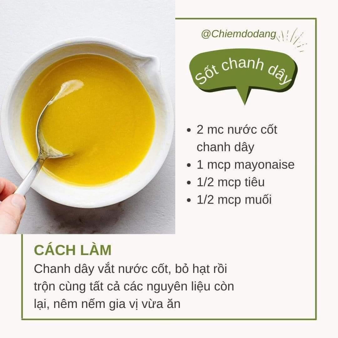 5 công thức sốt: sốt kem bơ, sốt lá quế, sốt cam tươi, sốt chanh dây, sốt việt quất.