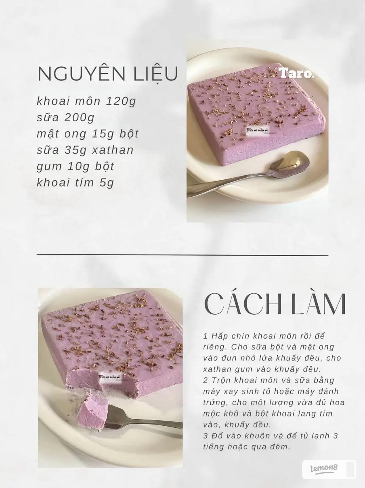 6 công thức bánh khoai lang sáng tạo: taro roll, taro basque, cheese taro, taro tart, taro tart