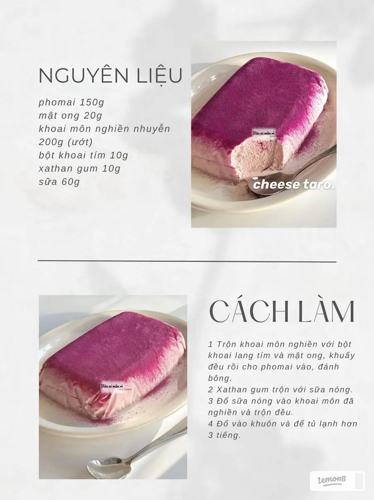 6 công thức bánh khoai lang sáng tạo: taro roll, taro basque, cheese taro, taro tart, taro tart