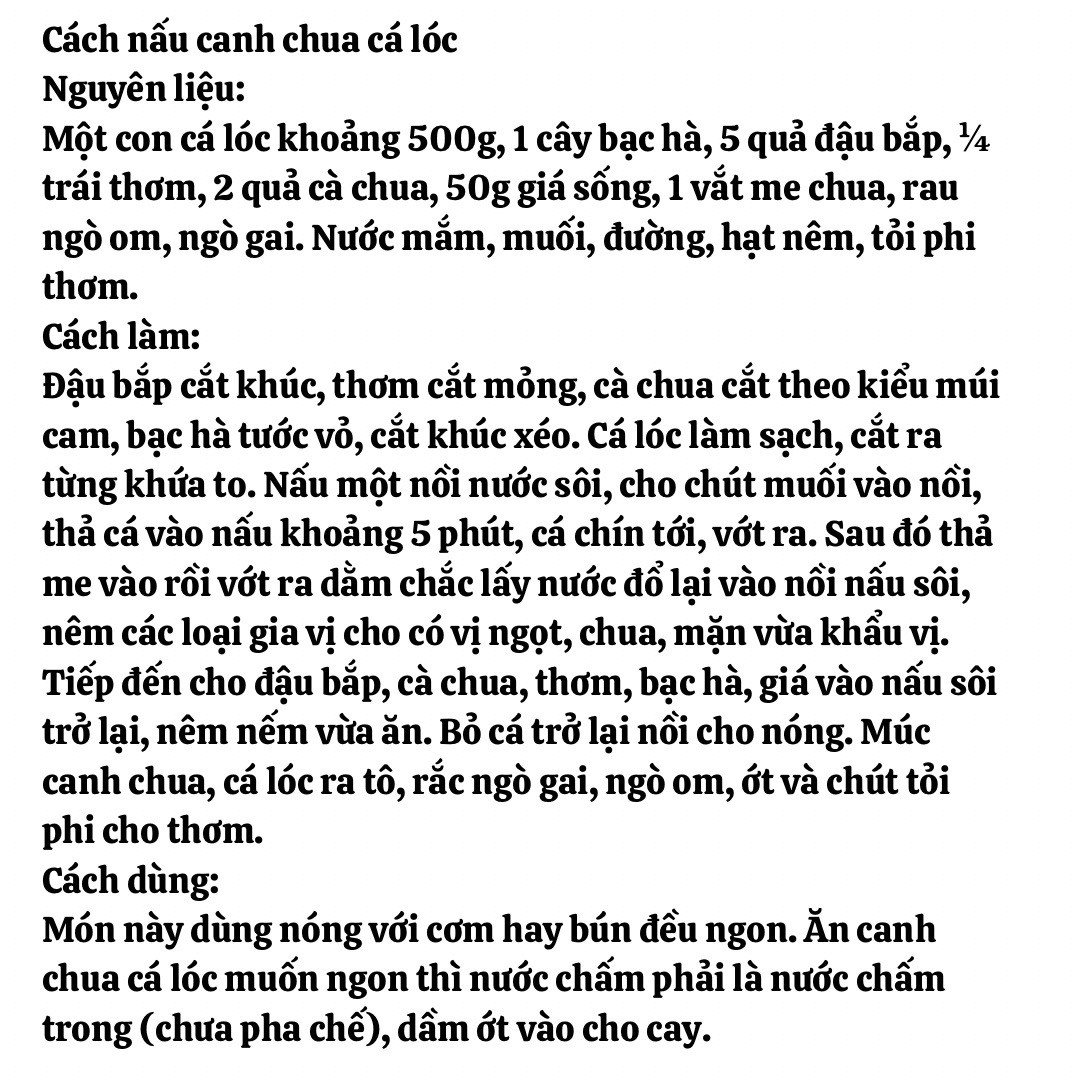 7 công thức nấu ăn: sườn rim rứa, sườn kho, canh chua, thịt heo chiên xù, nộm rau muống, bò hầm,