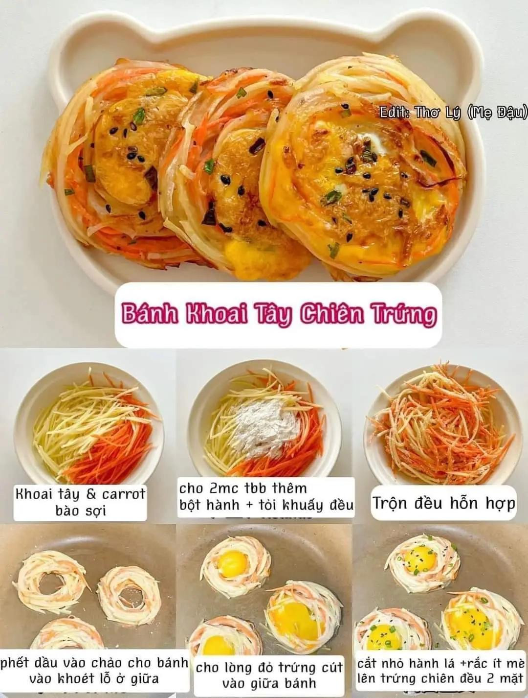 9 cách làm món chả thơm ngon: Chả tôm rong biển, chả gà rau củ, chả gà bí ngòi, bánh khoai tây chiên trứng, chả nấm ức gà, bánh khoai tây rau củ, chả bò ngô ngọt, chả heo rau củ, bánh khoai lang nước.