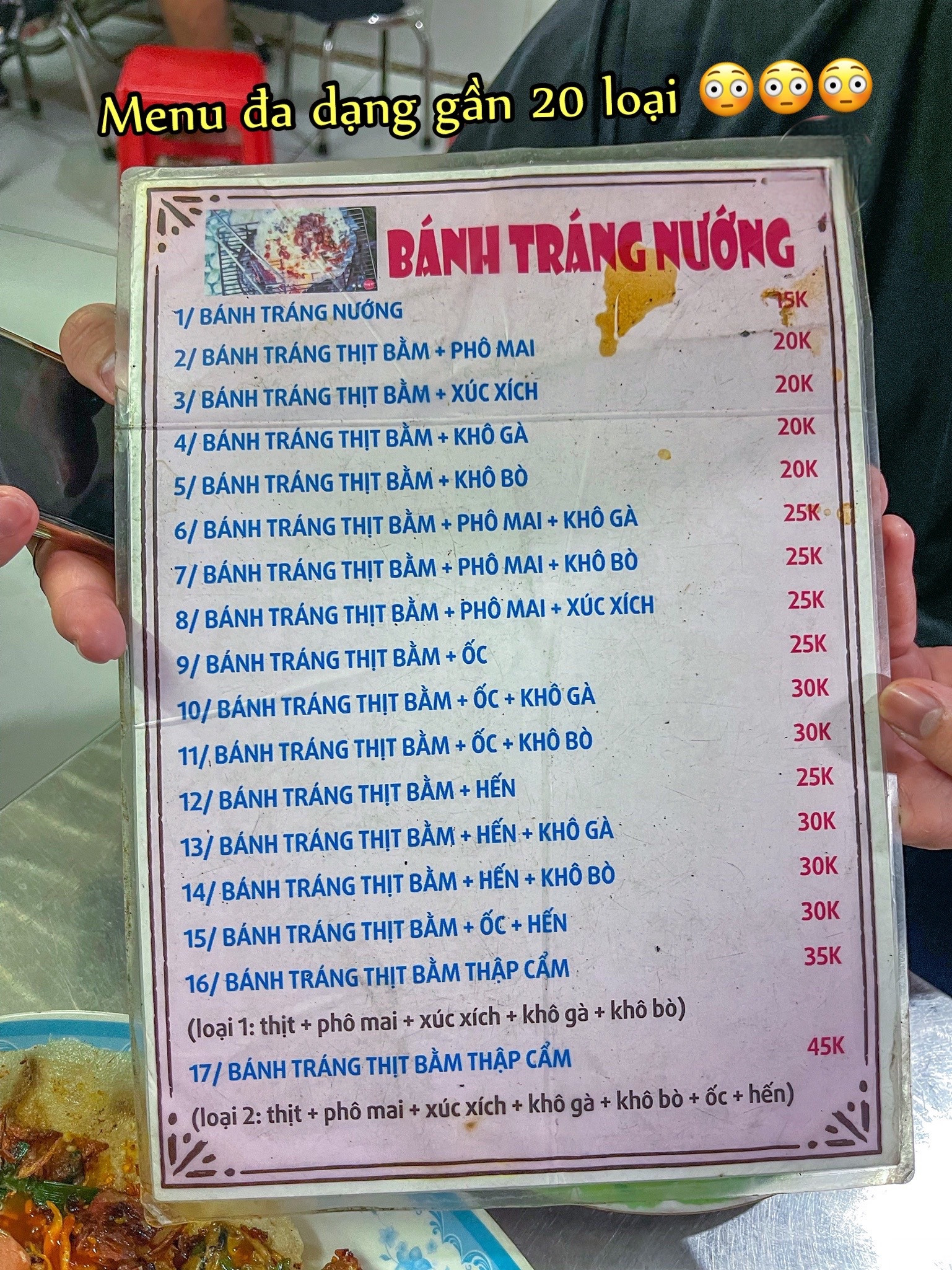 Bánh tráng nướng sườn nướng