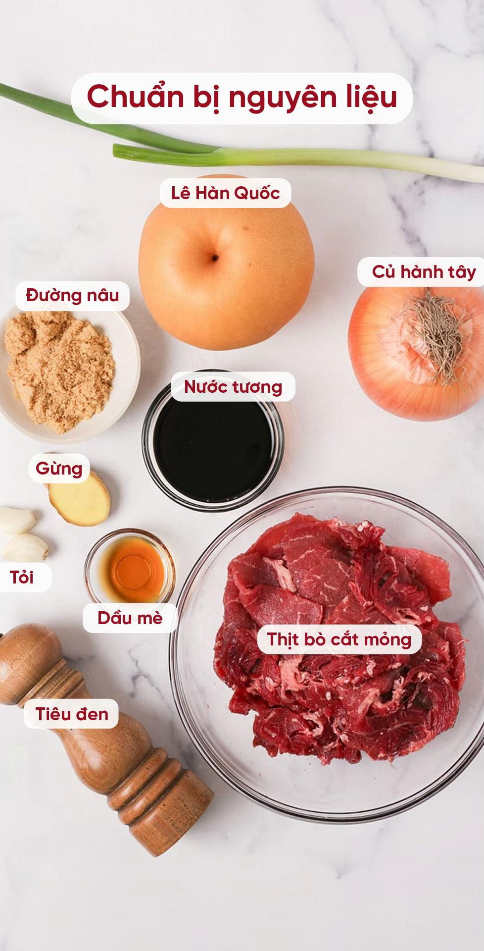 bò xào bulgogi chuẩn vị hàn quốc