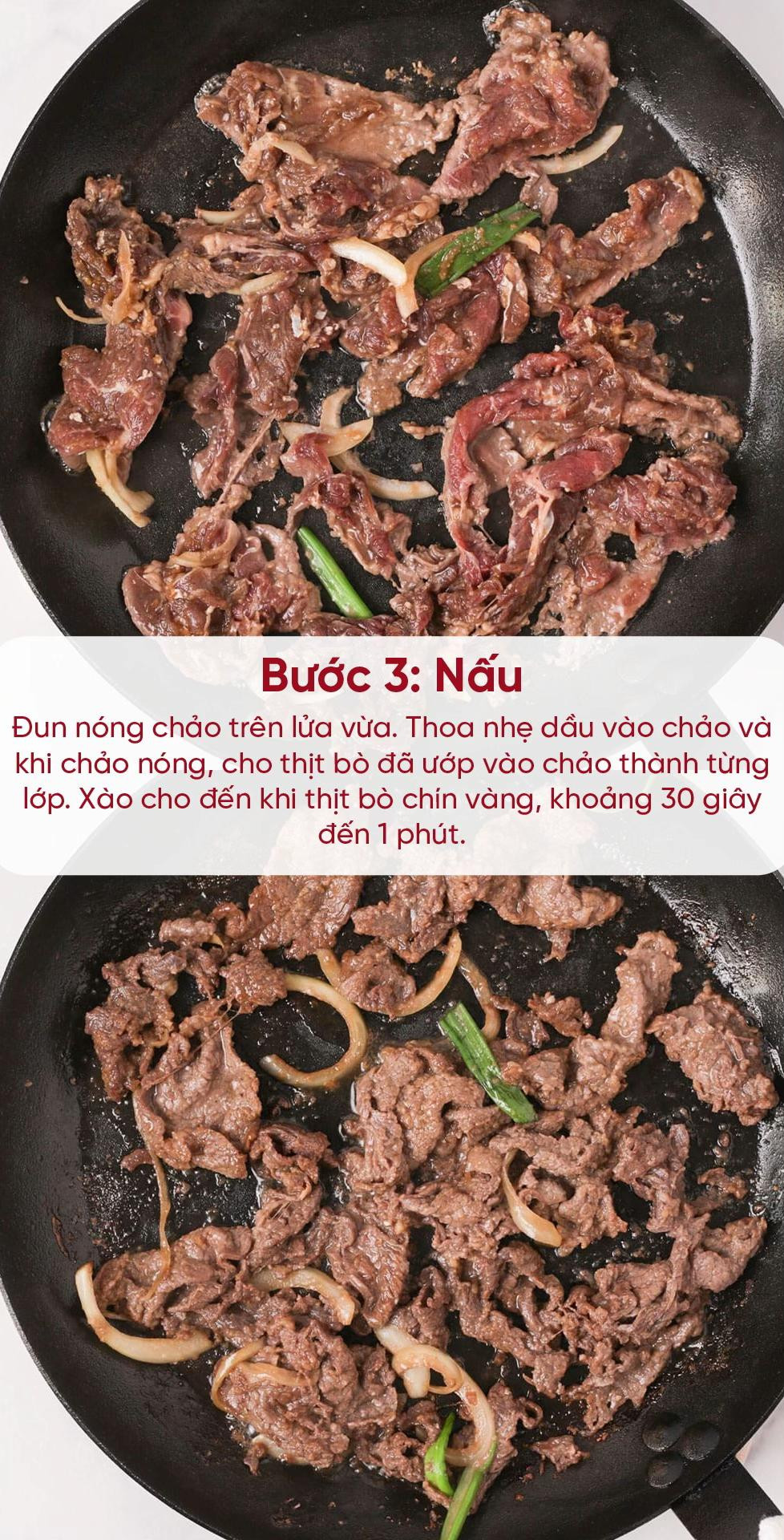 bò xào bulgogi chuẩn vị hàn quốc