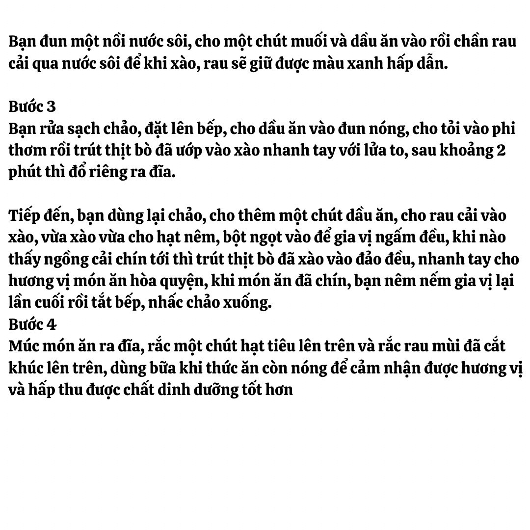 bông bí xào tôm, thịt bò xào hoa thiên lý, cải ngồng xào thịt bò, rau khoai lang xào tỏi,