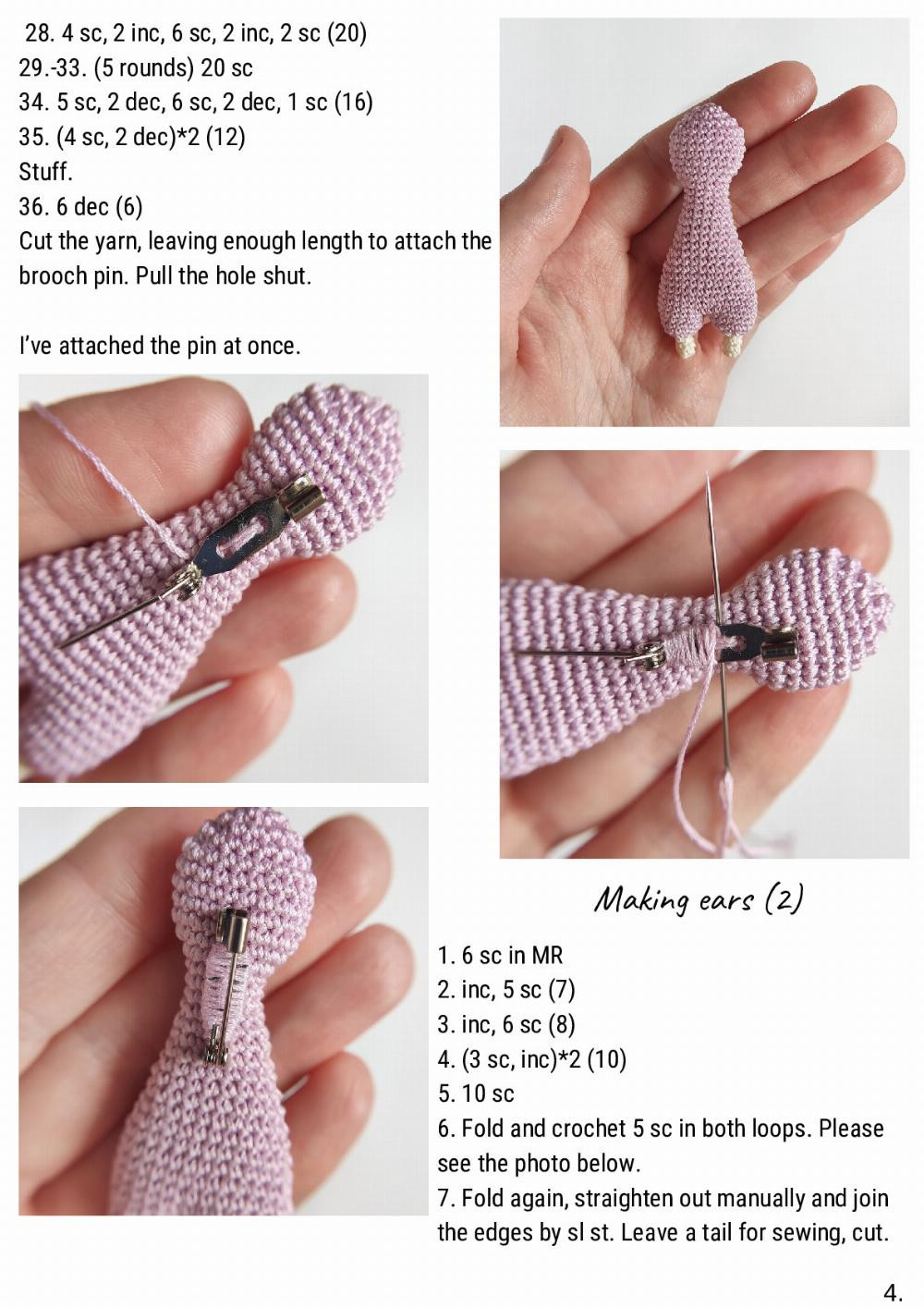 Busy Llama” brooch crochet pattern