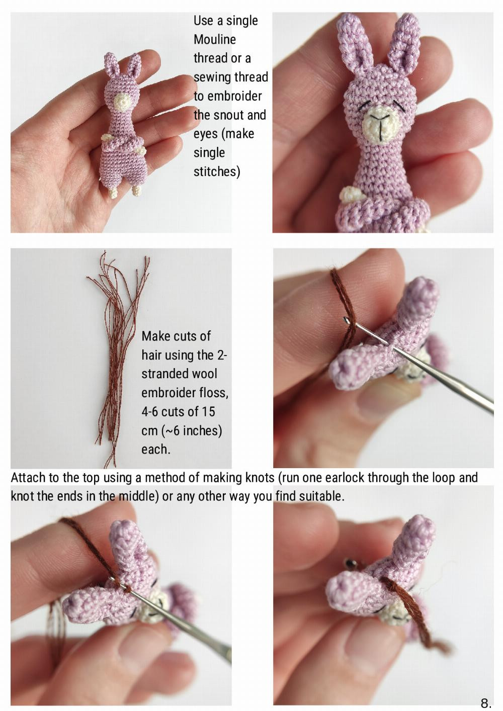 Busy Llama” brooch crochet pattern